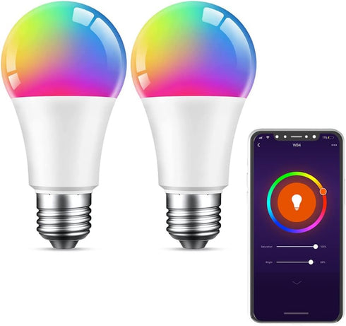 Beantech Smart Bulb, WiFi Light Bulbs, Color Changing Light Bulb, Smart Light Bulbs Work with Alexa & Google Assistant, A19 RGB Alexa Light Bulb, ...