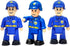 FUNERICA Toy Police Officer Set (3 Pcs) Detailed and Imaginative Little People Police Action Figures for Toddlers and Kids -Community Helpers Figu...