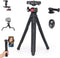 Koolehaoda Mini Tripod Stand, 3 in 1 Flexible Tripod for iPhone Camera, Octopus Tripod with 1/4'' Screw Hidden Phone Holder & Cold Shoe for GoPro ...