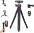 Koolehaoda Mini Tripod Stand, 3 in 1 Flexible Tripod for iPhone Camera, Octopus Tripod with 1/4'' Screw Hidden Phone Holder & Cold Shoe for GoPro ...