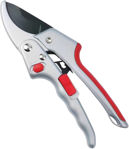 Pruning shears, work 3 times easier, MUSTKING garden clippers (Adjustable - Upgraded version - Red)...
