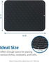 AMOAMI-Dish Drying Mat - Silicone Drying Pad - Heat Resistant - Kitchen Gadget - Black (12" x 16)...