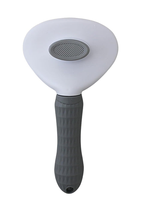 Easy-Clean Slicker Brush for Dogs, Cats & Bunnies - Gentle De-shedding & Grooming Tool with Ergonomic Handle, Push Button Self-Cleaning, Suitable ...