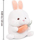 Easter Bunny Plush Toy Stuffed Rabbit Toy Sitting Short Ear Rabbit Animal Plush Doll with Carrot Realistic Bunny Decor Cuddly Cartoon Doll for Kid...