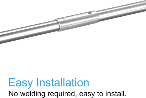 uxcell 3Pcs Straight Pipe Fitting Connector, 304 Stainless Steel 2-Way Hand Rail Tube Connector 100mm Length, for 1"(25mm) OD Handrail Railing...