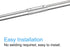 uxcell 3Pcs Straight Pipe Fitting Connector, 304 Stainless Steel 2-Way Hand Rail Tube Connector 100mm Length, for 1"(25mm) OD Handrail Railing...