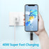 Magnetic USB C Adapter 2 Pack 540 Degree Rotaion 3 in 1 USB C Magnetic Adapter QC 3.0 Fast Charging Max Support 3A, Black...
