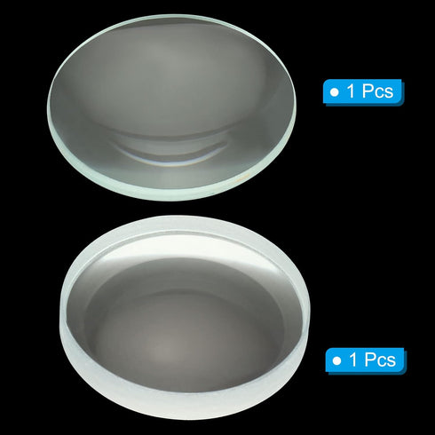 PATIKIL 0.4" (10mm) Focal Length Double Convex and Concave Lens Set, Glass Optically Polished Round Edges Lens for Physics Experiment Classroom, C...