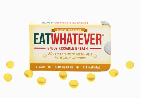 Eatwhatever Ginger Breath Gels All-Natural Gluten-Free Vegan Breath Freshener, 9-Pack Box...