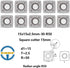 15mm Square with 2"Radius Carbide Inserts Cutters 15×15×2.5mm-R50 Replacement for Woodworking Fits Spiral, Helical Planer Cutter, Lathe, Turning T...