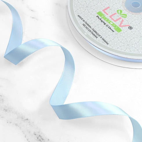 Creative Ideas PSF0508-305 Solid Satin Ribbon, Light Blue, 5/8" x 100 yd...