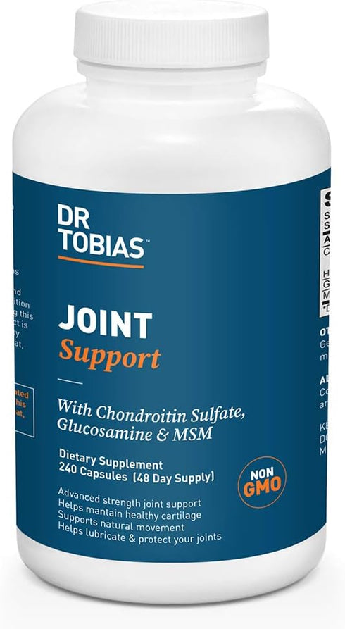 Dr. Tobias Joint Support Supplement with Glucosamine Chondroitin MSM, Supports Joint Health, Function & Flexibility, Extra Strength Joint Suppleme...