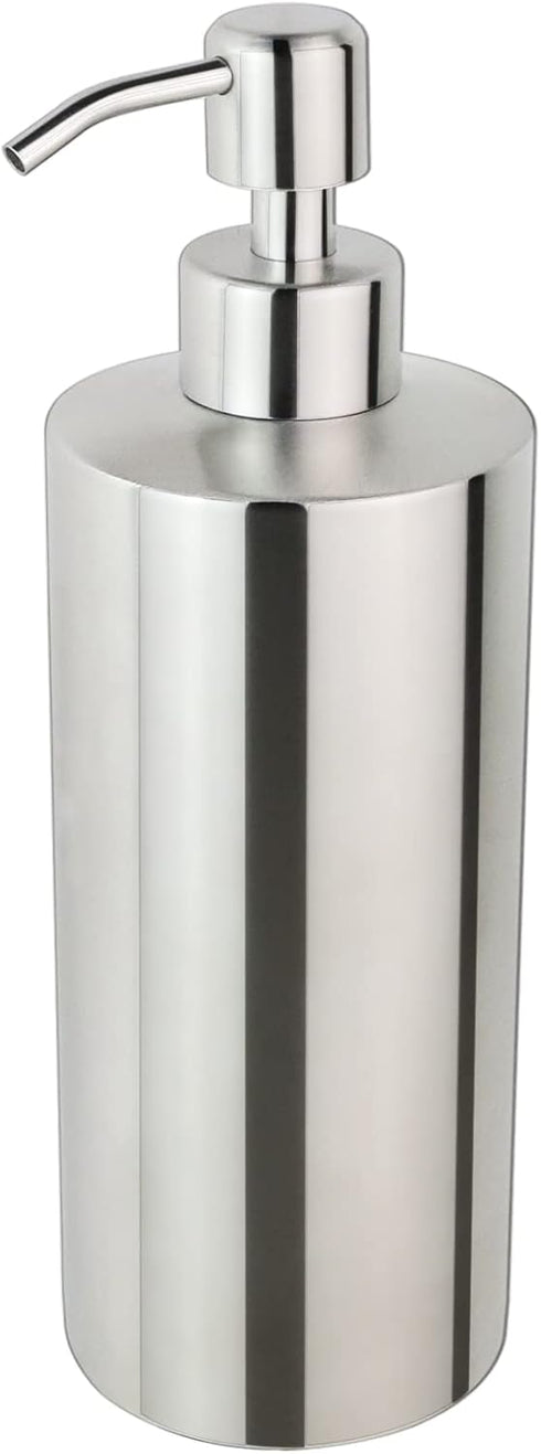 18 oz Large Countertop Soap Dispenser, Brushed Nickel Stainless Steel Soap Pump Bottle - Rust and Leak Proof Liquid Hand Soap Pump, for Bathroom &...