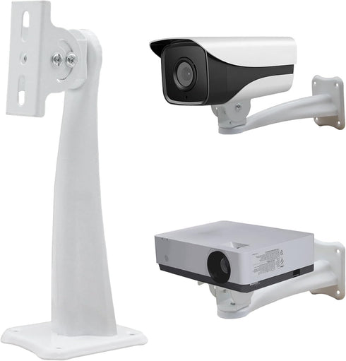Mini Projector Wall Mount Security Camera Mount Bracket for Camera with 1/4 Screw Head Wall Mount Projector, and Webcam Housing (White) (7.36in)...