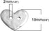 KARMELLING 20 PC Antique Silver Alloy Hammered Metal Heart Buttons 2 Holes 19mm x 16mm (6/8" x 5/8")...