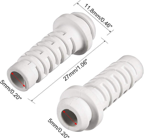 uxcell 10pcs 5mm Inner Dia PVC Strain Relief Cord Boot Protector Power Tool Hose White...