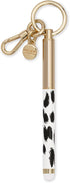 Kate Spade New York Metal Ink Pen with Stylus Tip, Black Ink Ballpoint Keychain Pen, Modern Leopard......