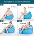 Stuffed Animal Storage Bean Bag Cover (No Filler) Extra Soft Beanbag Seat Chair Covers-Cotton Linen Memory Foam Beanbag Replacement Cover for Adul...