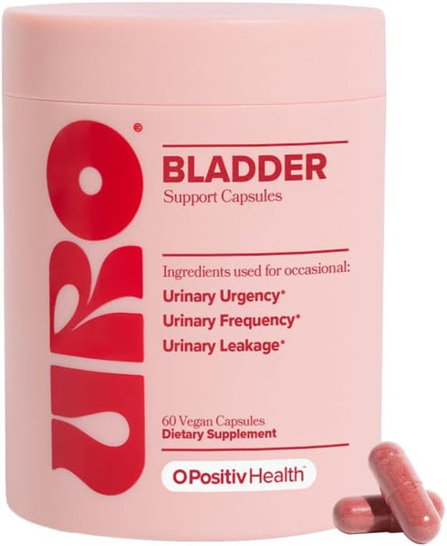 O Positiv URO Bladder Control Supplement for Urinary Urgency, Urinary Frequency, Urinary Leakage with Pumpkin Seed Extract, Soy Germ Extract, Saw ...