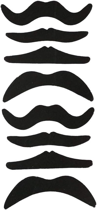 Anyumocz 48PCS Self-Adhesive Fake Mustaches - Novelty Fake Mustaches for Masquerade Party Performance...