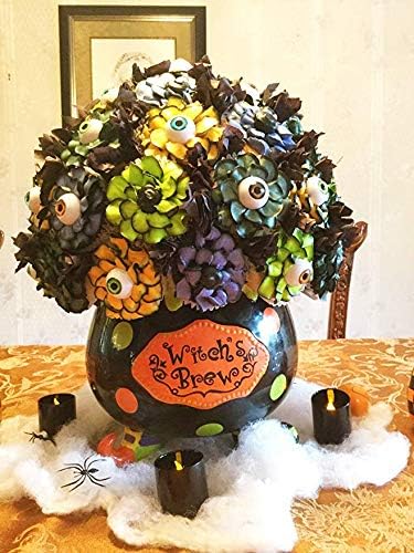 DoubleWood 12 Pairs Halloween Eyeballs Scary Plastic Hollow Eyeball 22mm Halloween Horror Props, Realistic Eyes for Hallow Props, Masks, Dolls or ...