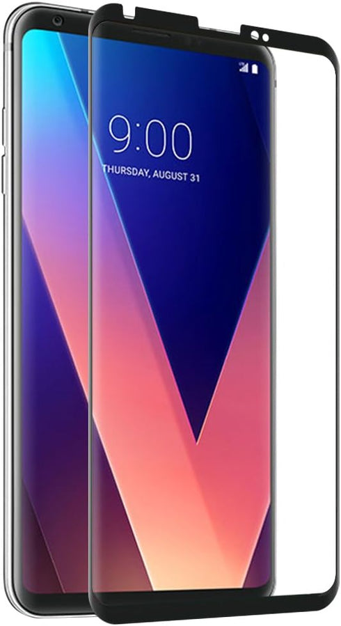 CENTAURUS Replacement for L-G V30 Tempered Glass Screen Protector-(3 Pack) HD Full Coverage Arc Surface Silk Print Protective Film L-G V30 H932 H9...