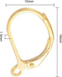 BENECREAT 2 PCS 14K Gold Filled Leverback Earring Hooks, 17x11mm Secure Ear Wire Findings for DIY Jewelry Making, Dangle Earrings, Handmade Earrin...