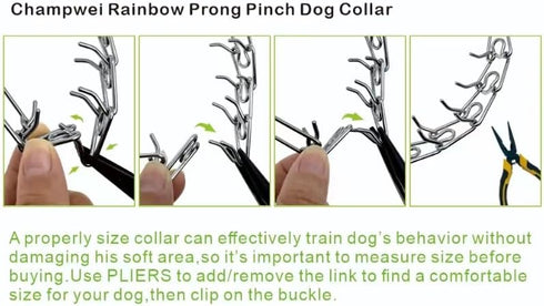 Silver No Pull Dog Collar,Prong Collar for Dogs. (XL)...