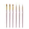 6PCS Nail Art Liner Brushes Set, UV Gel Acrylic Nail Art Drawing Painting Brushes Rose Gold Handle French Stripe Lines Painting Nail Pens...