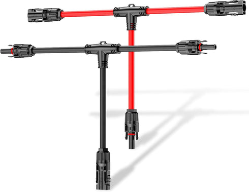 Solar Panel Parallel Connectors 10AWG, Tool-free Solar Wire Connectors, Solar Branch Connector,Solar Panel Adapter,Solar Panel Y Connector,IP68 Wa...