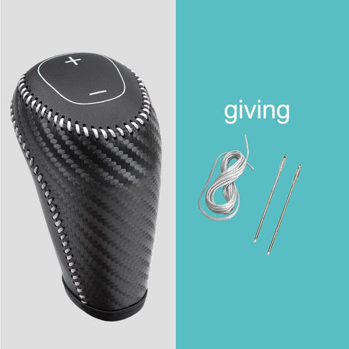 Auto Car Leather Gear Shift Knob Cover for Chevrolet Equinox 2016 2017 2018 2019 2020 2021 / Malibu Chevy Accessories (D)...