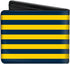 Buckle-Down Men's Disney Wallet, Bifold, Winnie The Pooh Eyes Stripe Navy Golden Yellow, Vegan Leather, 4.0" x 3.5"...