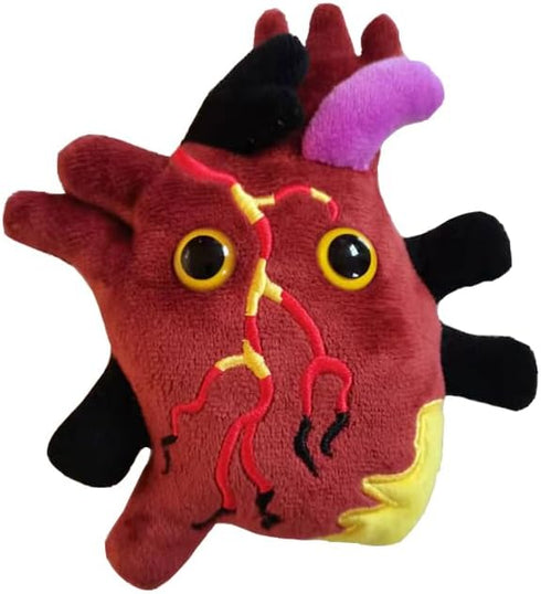 GIANTmicrobes Heart Disease Plush - Learn About Your Heart Health and Cardiovascular System with This Educational Gift for Friends, Students, Educ...
