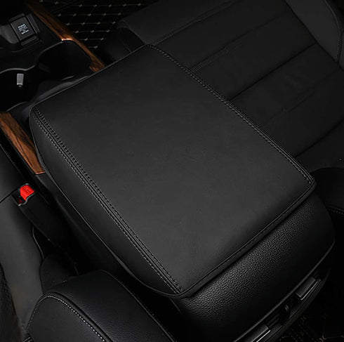 KUST Behave Car Armrest Cover Saver,1 Piece Armrest Cover Fit for Honda CRV 2017-2021 Central Console Armrest Box CRV Black with Black Stitches...