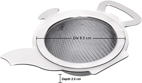 HealthAndYoga™ Stainless Steel Tea Strainer with a Utility Cup - Elegant Kettle design...
