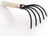 Nicunom 2 Pack 5-Tine Claw Rake Hand Cultivator with Short Wooden Handle, Bendproof Garden Hand Rake Tool, Great for loosening or Weeding Soil...