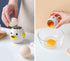 LuoCoCo Cute Egg Separator, Ceramics Vomiting Chicken Egg Yolk White Separator, Practical Household Small Egg Filter Splitter, Kitchen Gadget Baki...