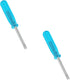 2PCS Mini Slotted Screwdriver, 2mm Flat Head for Watch Eyeglasses Electronics Toy Repair, Non-magnetic, 1.77"(45mm) Total Length (Blue Handle)...