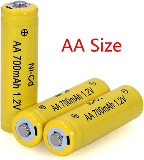 12 Packs AA Garden Ni-cd Batteries 1.2V AA 700mAh Ni-Cd Rechargable Battery for Solar Lights,lawn Landscape lighting?AA Size?...