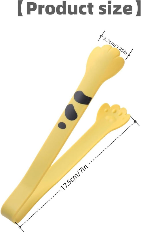 Cat Tongs Silicone Cooking Tongs 7 Inch and 9.5 Inch Cute Cat Paw Shape Tongs Kitchen Tongs for Cooking BBQ Grilling Sweets cake baking,Pink/White...