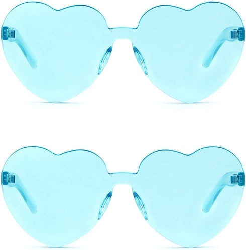 ADE WU Cute Heart Sunglasses for Women Men Trendy Fun Colorful Rave Party Sun Glasses...