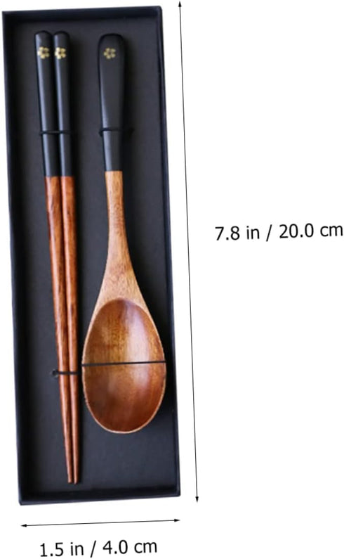 1 set Chinese Portable Friendly Party Lunch Chopsticks Picnic Cutlery and Dinner Home Wooden Style Table Pouch Tableware Reusable Case Flatware Di...