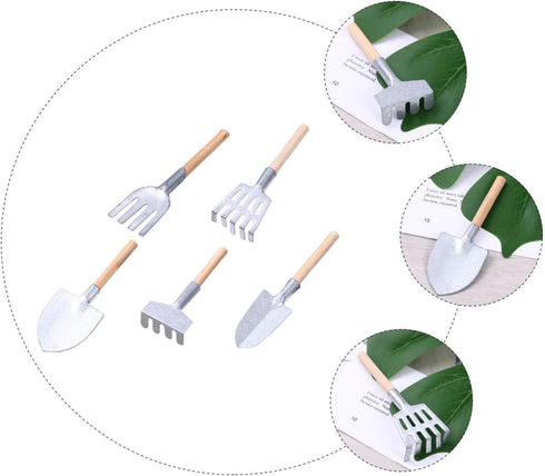 Artibetter 15 pcs Mini Zen Garden rakes Dollhouse Grass rake Miniature Garden Tool Tool Set Miniature...
