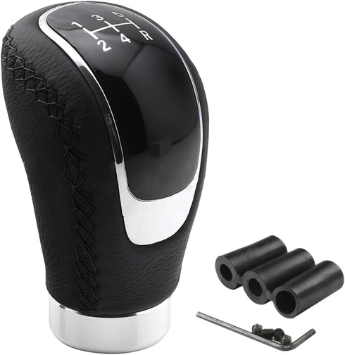 5 Speed Shift Knob, Weighted Manual Gear Shifter Knobs, Leather Gear Shifting Handle, Automotive Manual Universal Transmission, Interior Automatic...