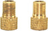 2Pcs Gold Presta Valve Adaptors, Convert Presta to Schrader Adapter for Bike, Inflate Tire Using Standard Pump or Air Compressor, One Size?Tires a...