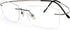 Eyekepper Titanium Rimless Reading Glasses Readers Men Women Gunmetal +0.00...