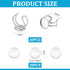 UNICRAFTALE 20 Sets DIY Blank Dome Finger Rings Stainless Steel Open Cuff Ring Making Kit Adjustable Ring Blanks 14mm Base Ring Bezel Tray with Gl...