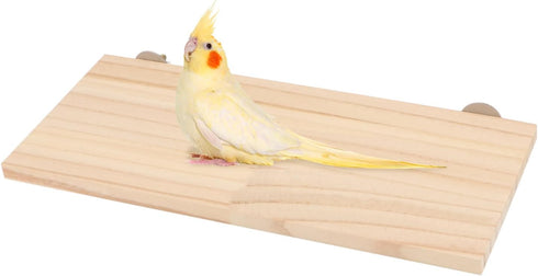 Wontee Bird Perch Stand Wooden Platform for Cockatiels Conures Rats Gerbils Chinchillas Squirrels (M)...