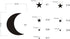 Moon and Stars Wall Decal Vinyl Sticker for Kids Boy Girls Baby Room Decoration Good Night Nursery Wall Decor Home House Bedroom Design YMX16 (Bla...
