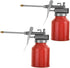 Auniwaig Pump Oil Can 250g Metal High Pressure Feed Oil Spray Gun Bottle Hand Feed Oil Spray Gun Pump Bottle Oiler Red 2pcs...